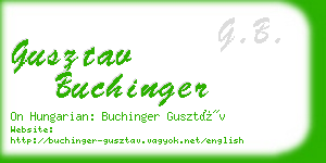 gusztav buchinger business card